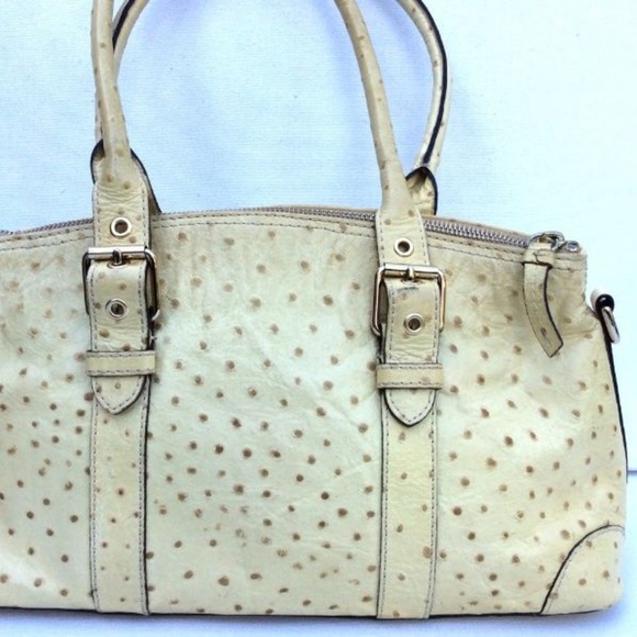 s-l400.jpg DOONEY & BOURKE ostrich Leather zip Bag Purse